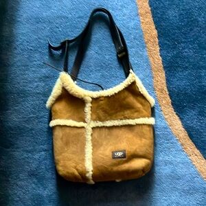 2005 UGG Shearling and Leather Hobo Bag with coin purse